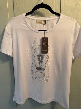 Vestrum Equestrian White Embellished Horse Graphic Tee
